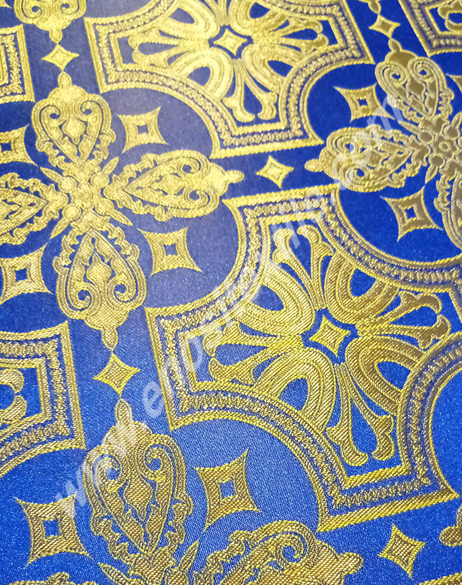 KL-033 Gold-Blue Brocade Fabrics